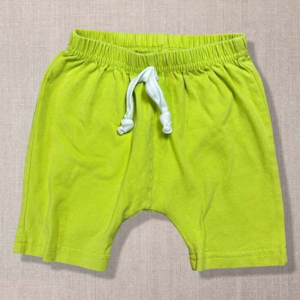 June & January Baby 6-12M Lime Green Harem Shorts Drawstring
